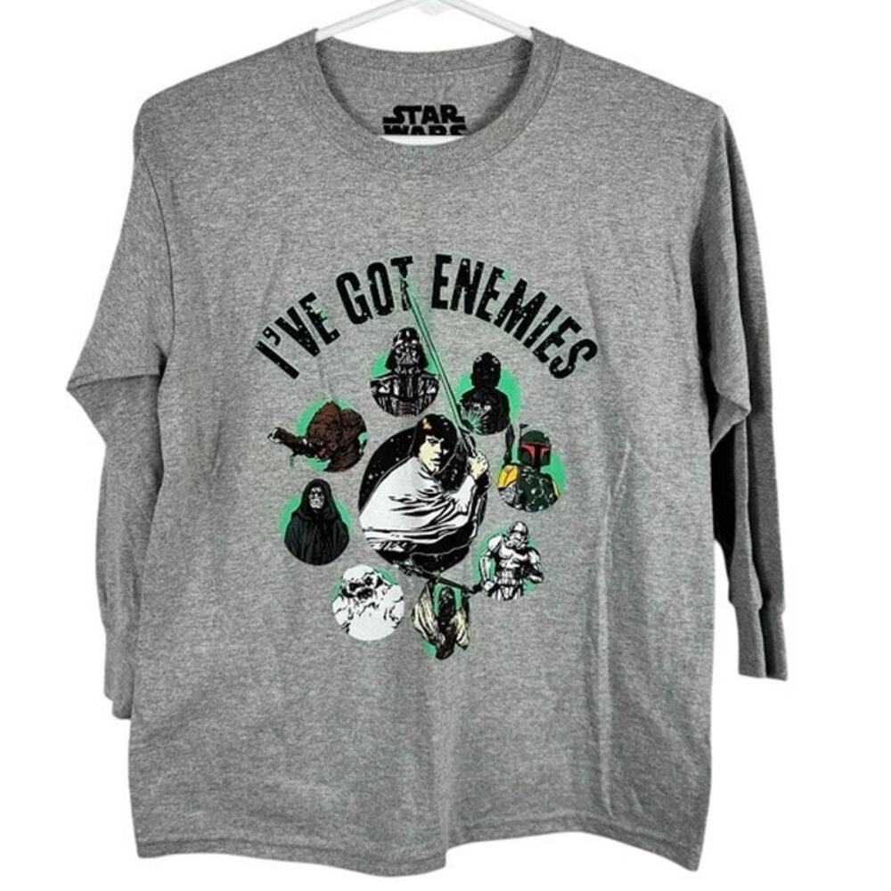 Star Wars Gray Long Sleeve Pullover Top Small